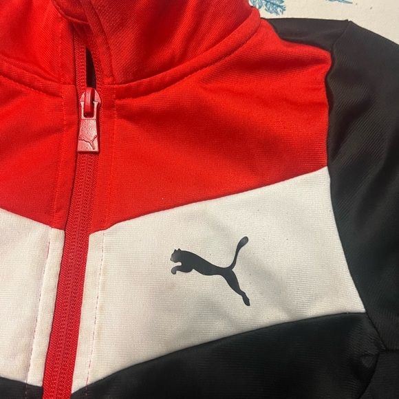 Puma Kids Red and Black Jacket - Picture 3 of 4